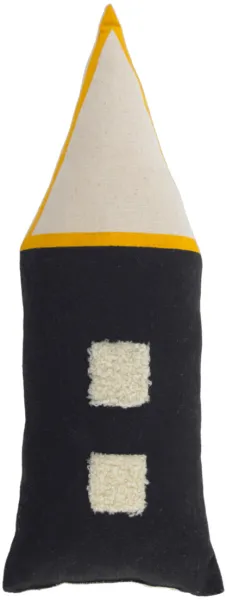 LAFORMA Nisi cushion - beige and black cotton (35x13)