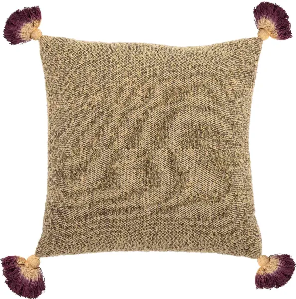 BLOOMINGVILLE cushion - yellow acrylic/cotton, square (45x45)