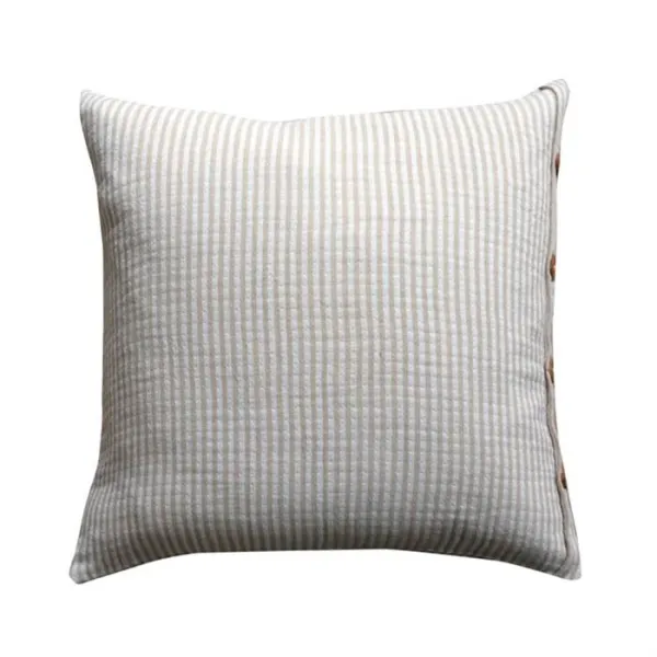 Pagunette Decorative Cushions - Stripey Cover - size 50x50 cm - Beige